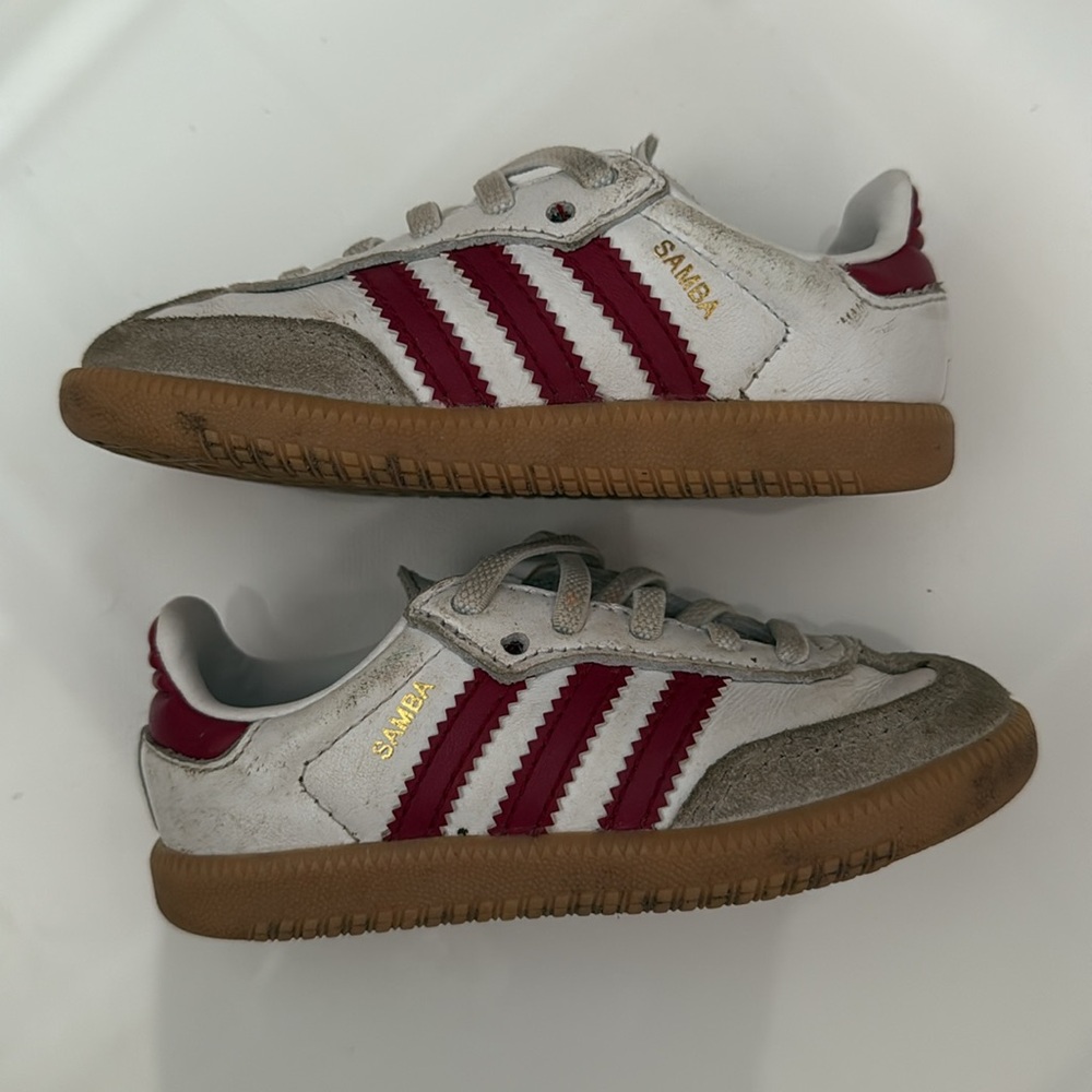 Adidas toddler Sambas maroon size 6
